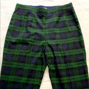 Chaps Brand Black Watch Plaid Ankle pants